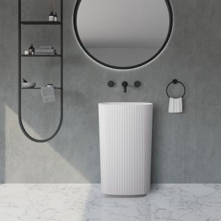 Напольная раковина ABBER Stein AS2502-H 55см белый матовый